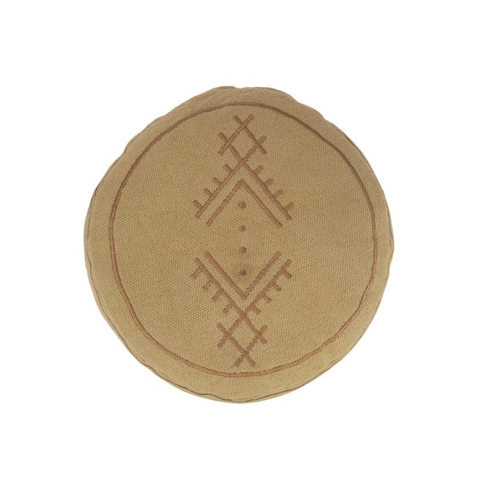 J-Line - Pouf 'Pisa' (Baumwolle, Sand)