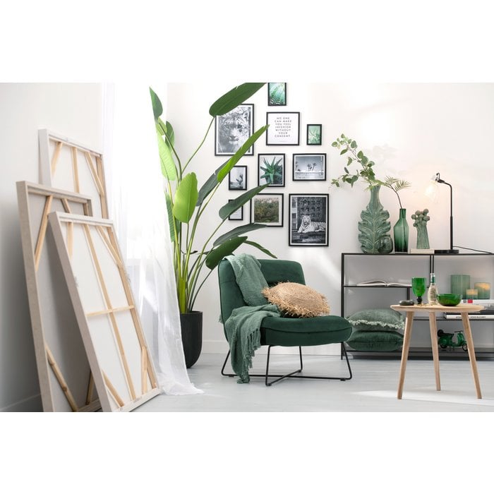 J-Line - Rundes Kissen 'Jeff' (Natur, Klein)