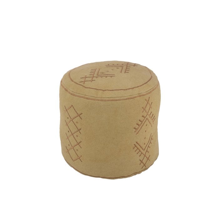 J-Line - Pouf 'Pisa' (Baumwolle, Sand)