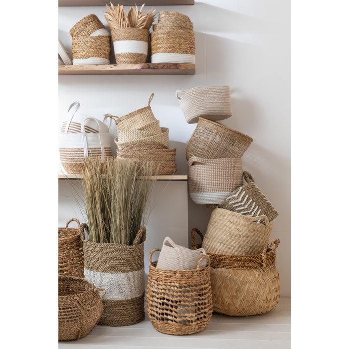 J-Line – Körbe „Won“ (Wasserhyazinthe, Natur, 2er-Set)