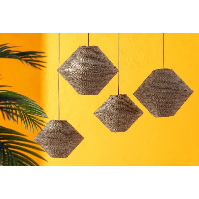 J-Line - Hängelampe 'Ufo Seagrass' (Klein) - Natürlich