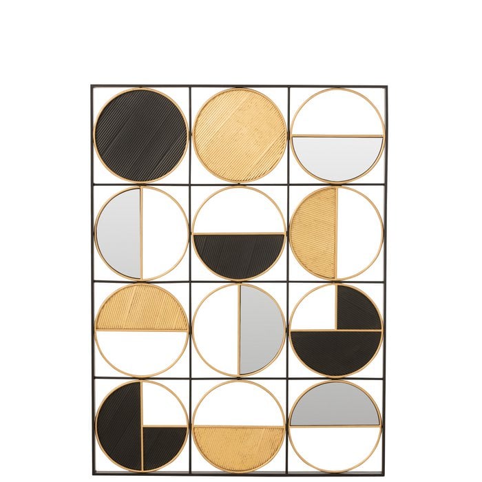 J-Line - Wanddekoration 'Will' (Gold/Schwarz)