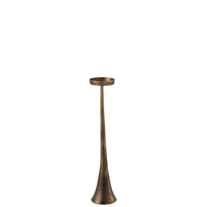 J-Line - Aluminium kandelaar 'Luky' - Brons (S)