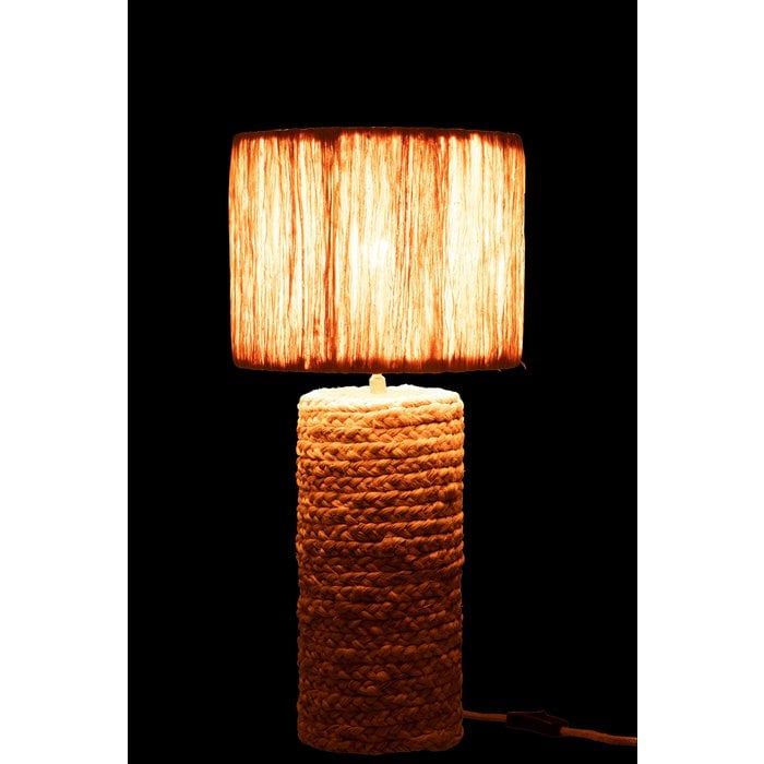 J-Line - Tischleuchte 'Braided Banana Leaves' - Natur