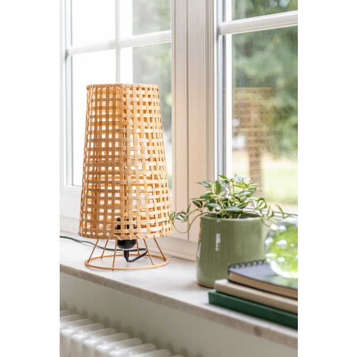 J-Line - Tischleuchte 'Lena' (Rattan, Natur)