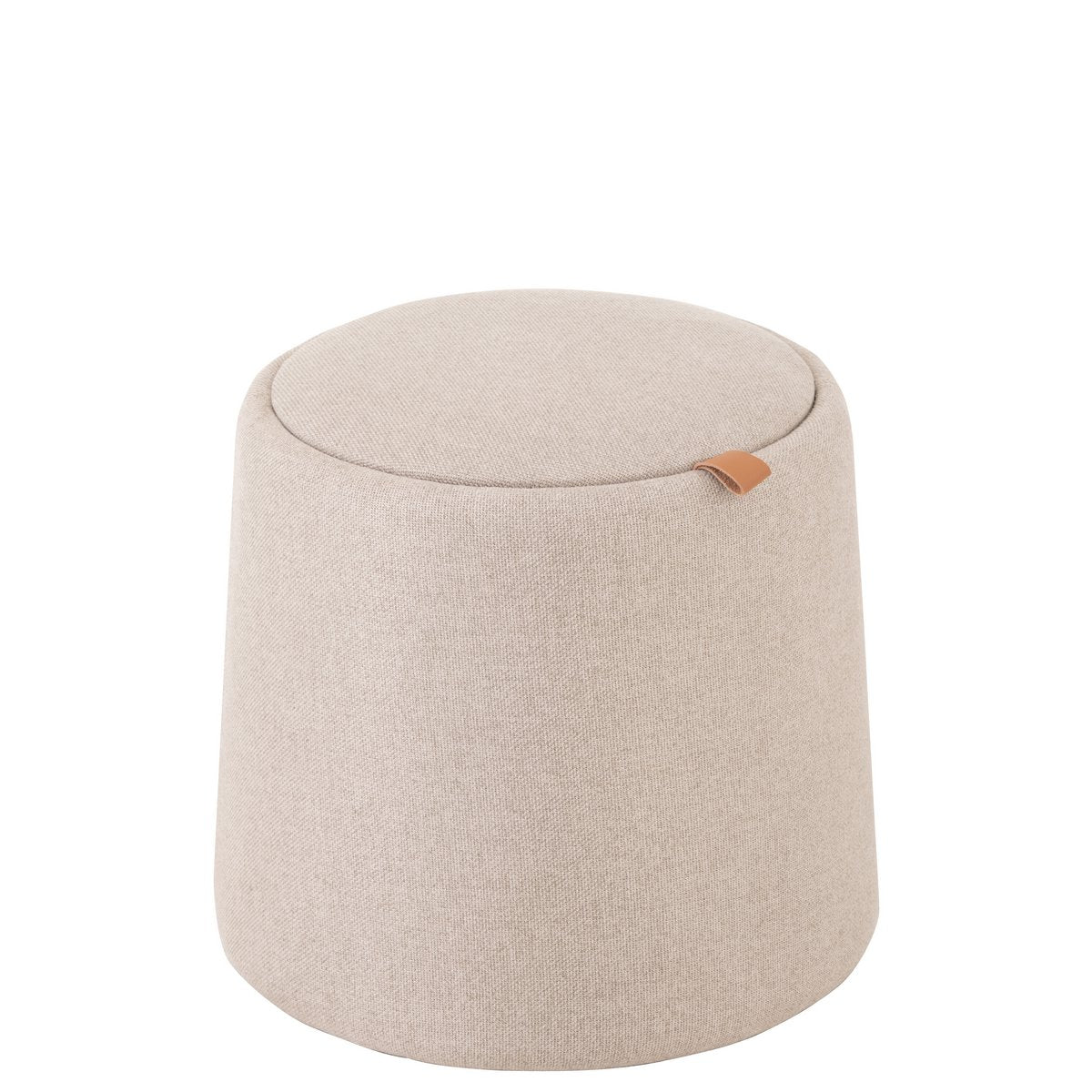 J-Line - Pouf/Beistelltisch 'Rund' (Beige)