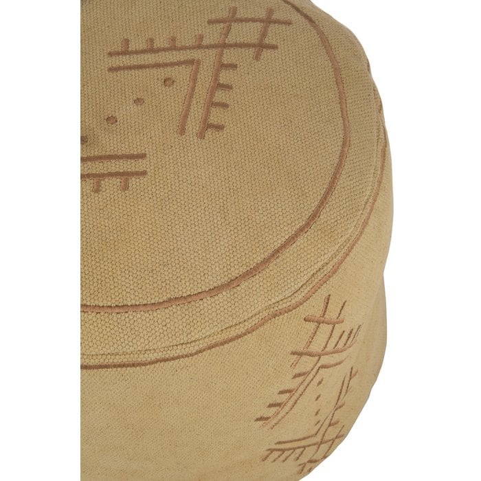 J-Line - Pouf 'Pisa' (Baumwolle, Sand)