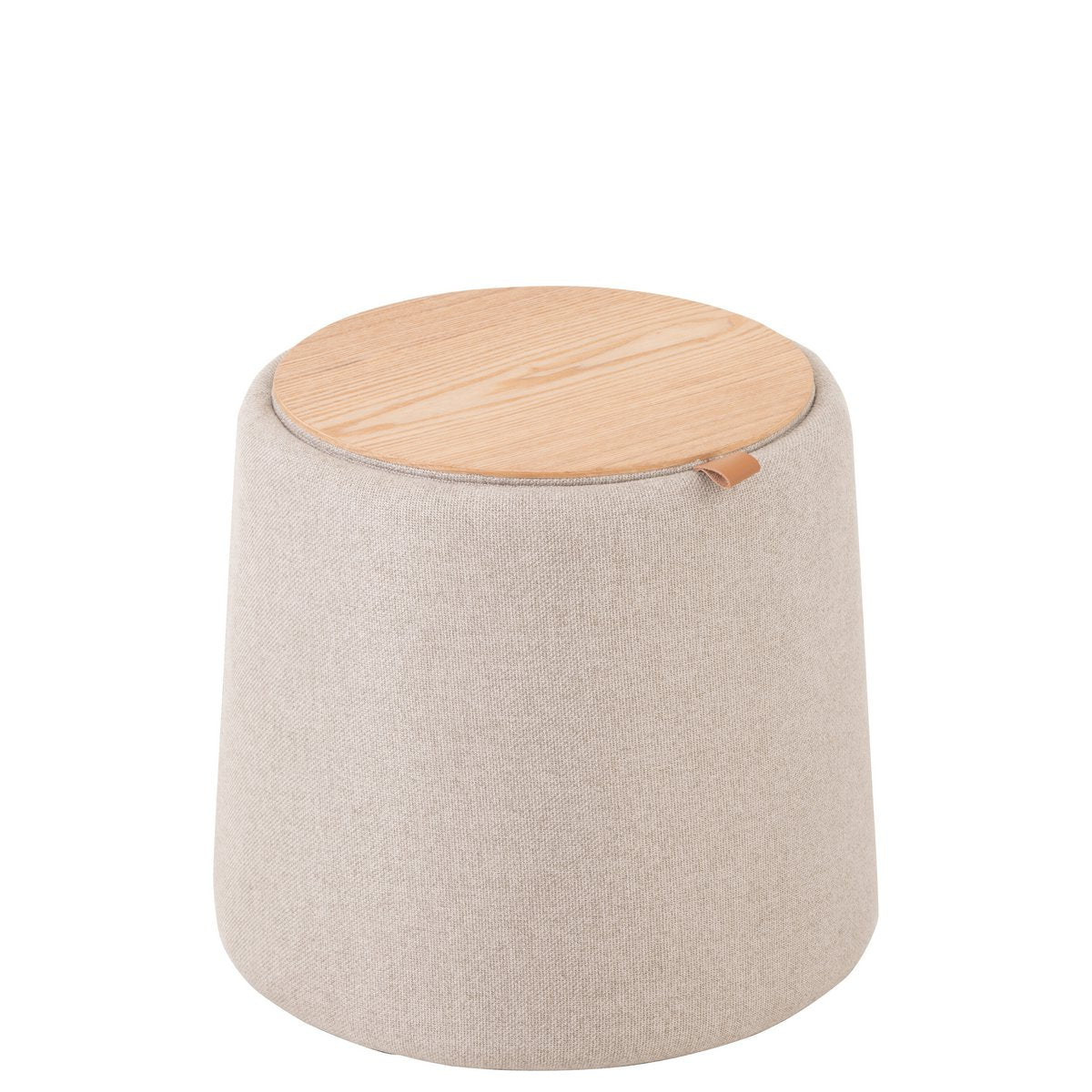 J-Line - Pouf/Beistelltisch 'Rund' (Beige)