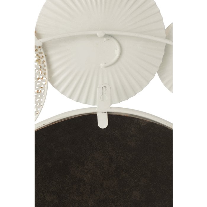 J-Line – Wandspiegel mit Kreisen „Milly“ – Weiß/Gold