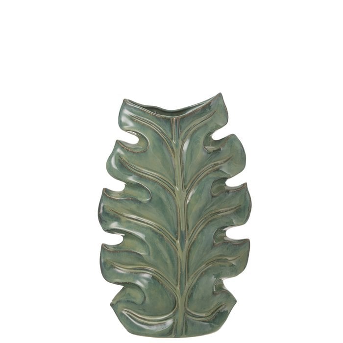 J-Line - Keramikvase 'Poseidon' (Medium) - Grün