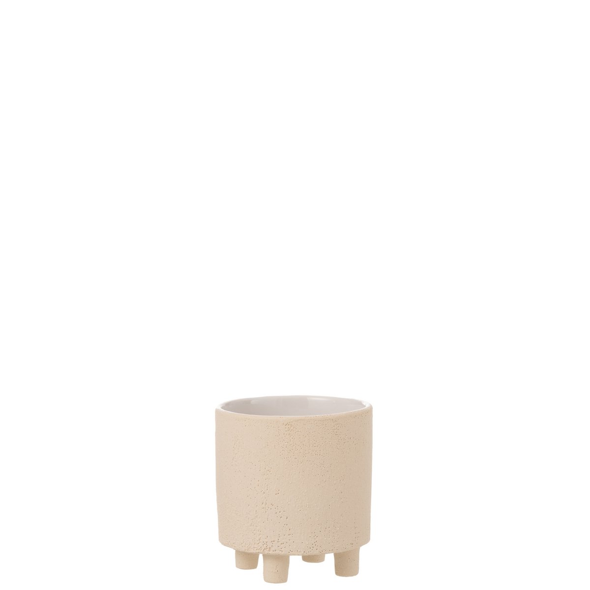 J-Line - Bloempot Zand - Keramiek - Beige - Small - Ø15.00cm