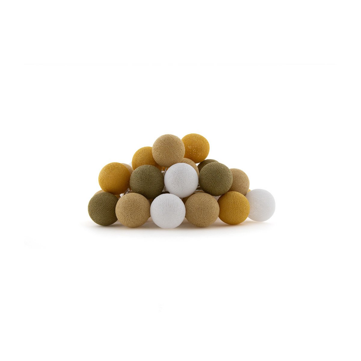 Cotton Ball Lights - Indoor regular Lichtslinger - Olive - 50 cotton balls