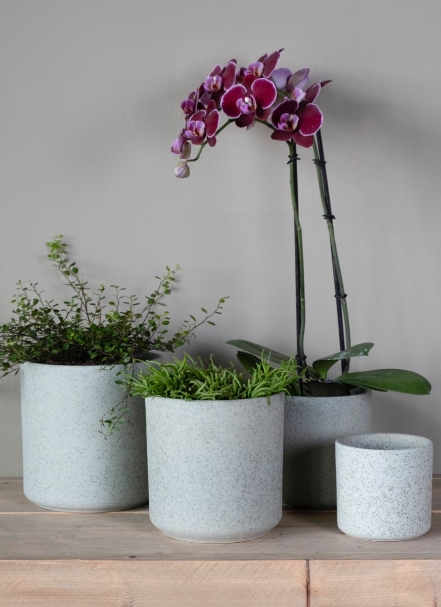 Linen & More - Bloempot 'Cylinder' (10cm, Groen)