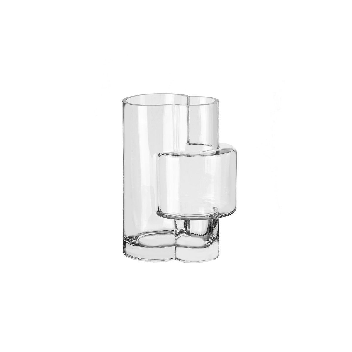 Element Accessories - Innovatieve modernistische hoge vaas, topdesign, constructivistisch FUSIO 32 helder glas