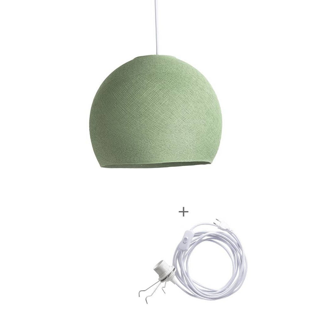 Cotton Ball Lights - Wandering Lamp Driekwart - Sage Green - 36 cm (L)