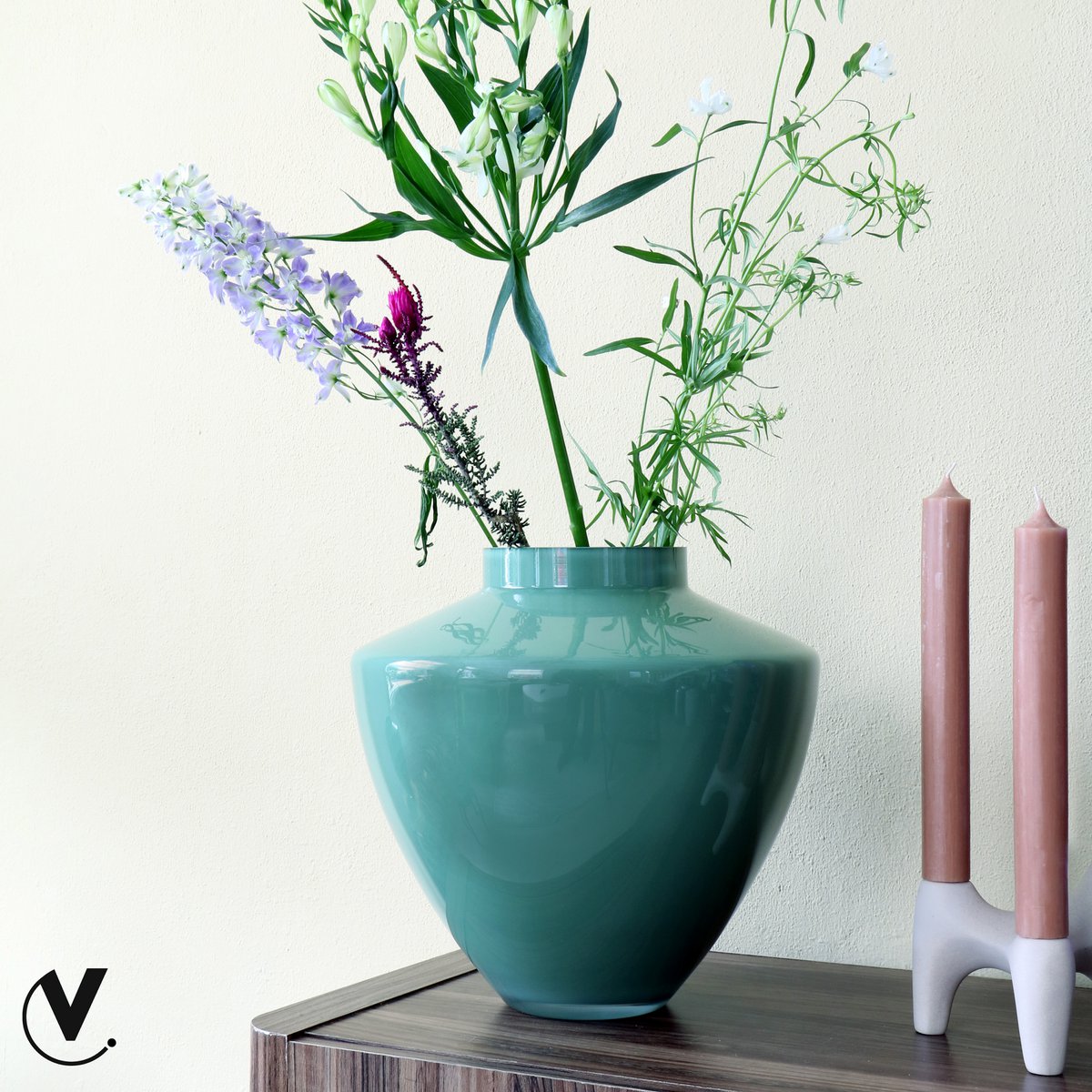 Vase the World - Vaas - Kagera pastel green