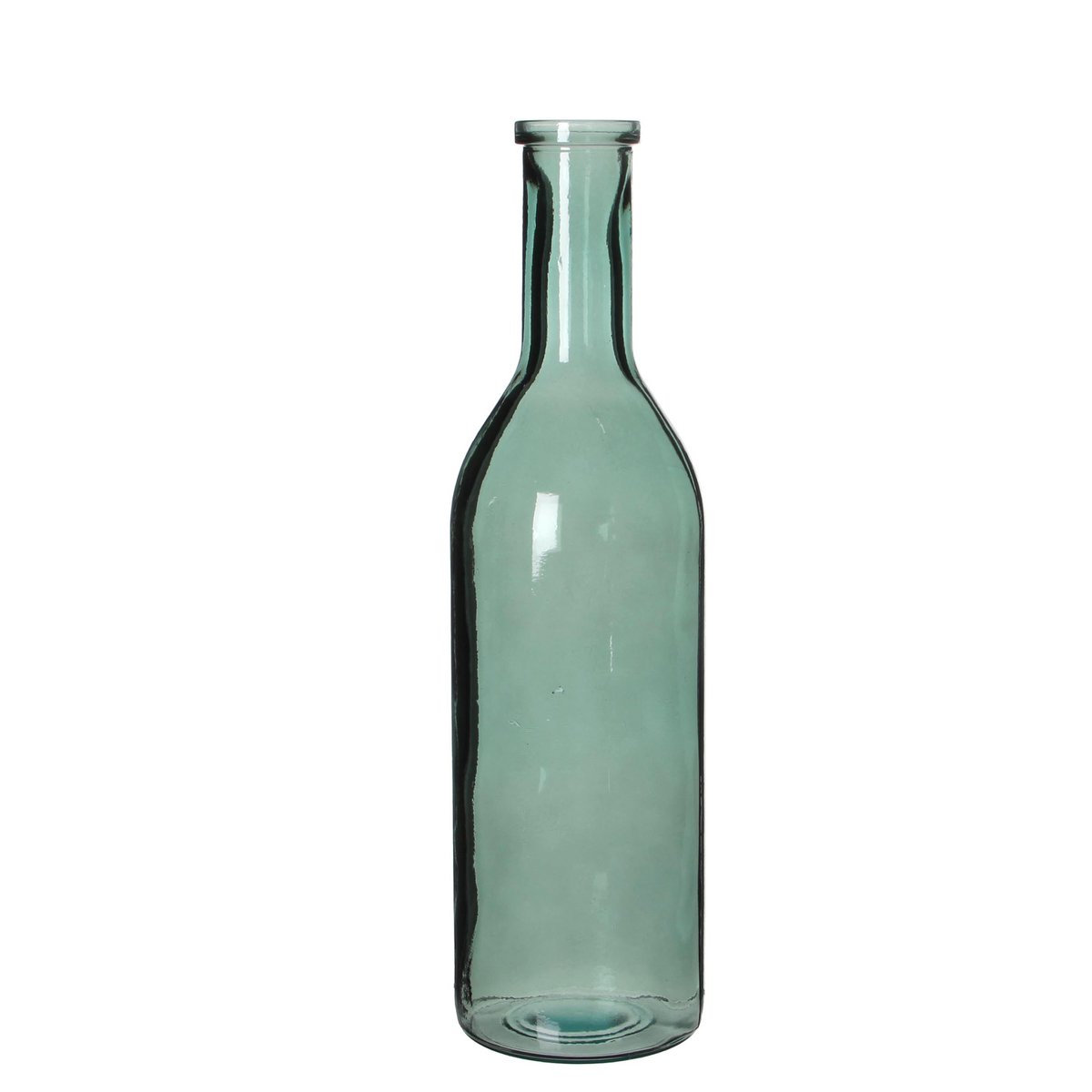 Mica Decorations - Rioja Fles Vaas - H50 x Ø15 cm - Gerecycled Glas - Groen