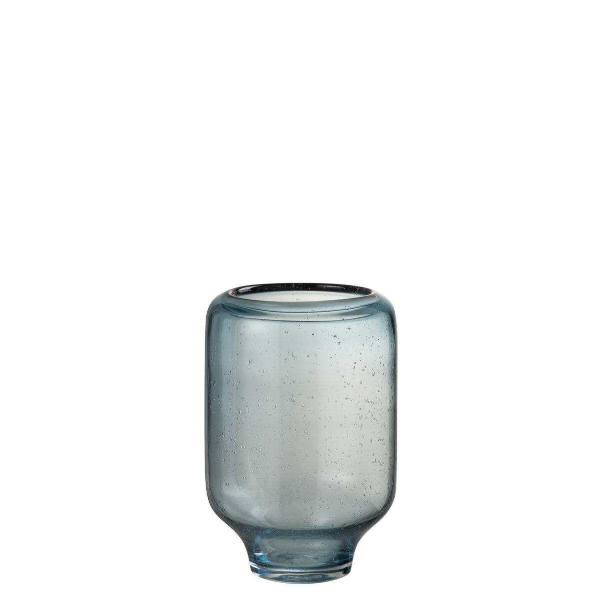 J-Line - Vaas Nora Op Voet Rond Glas Lichtblauw Small - 27.00cm Hoog