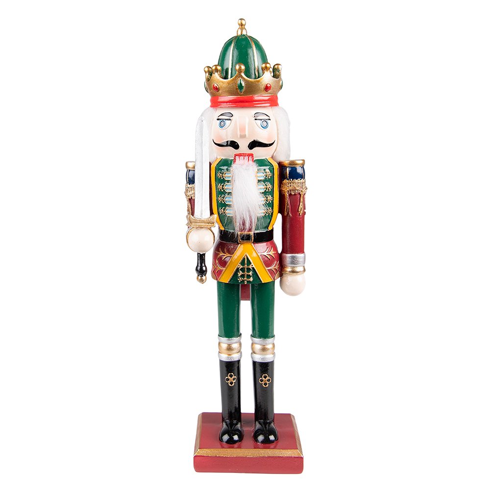 Clayre & Eef - Beeld Groen Rood, Polyresin 9x7x30 cm