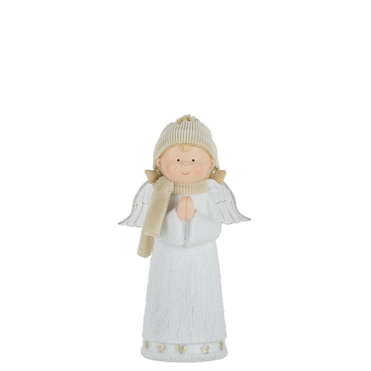 J-Line - Decoratief kerstfiguur 'Kyndal' (Maat M, LED, Wit)