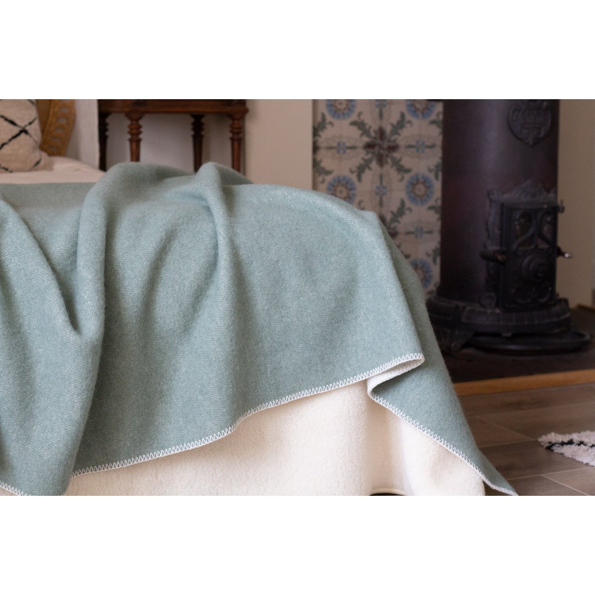 MoST Blankets - Wollen beddeken COOL MINT