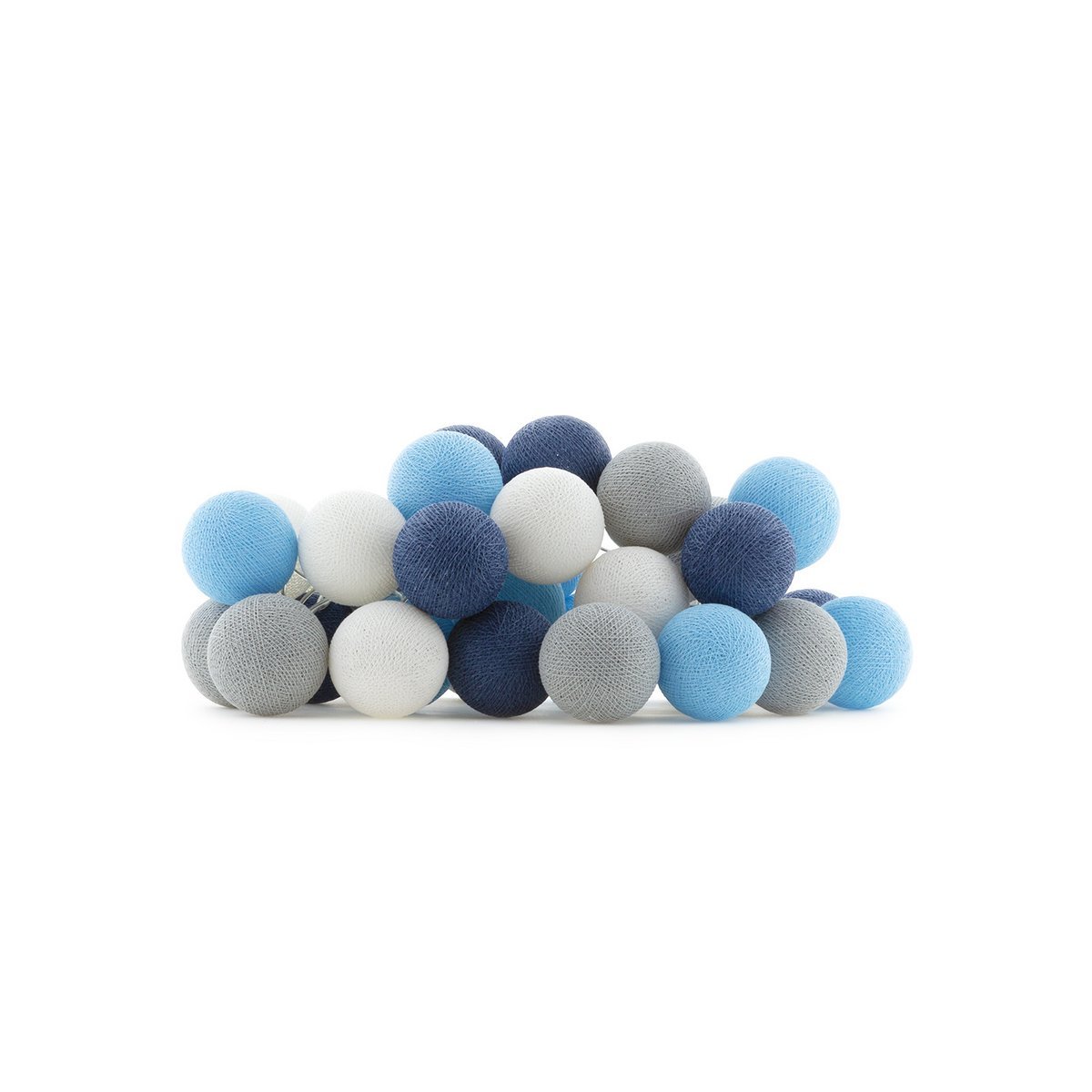 Cotton Ball Lights - Indoor regular Lichtslinger - Sailor Blue - 50 cotton balls