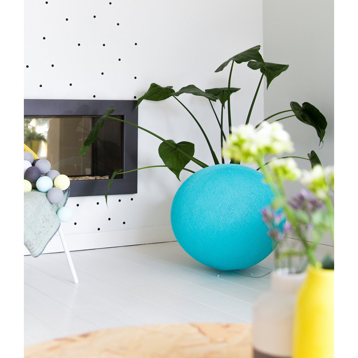 Cotton Ball Lights - Staande Lamp - Aqua - 31 cm (M)