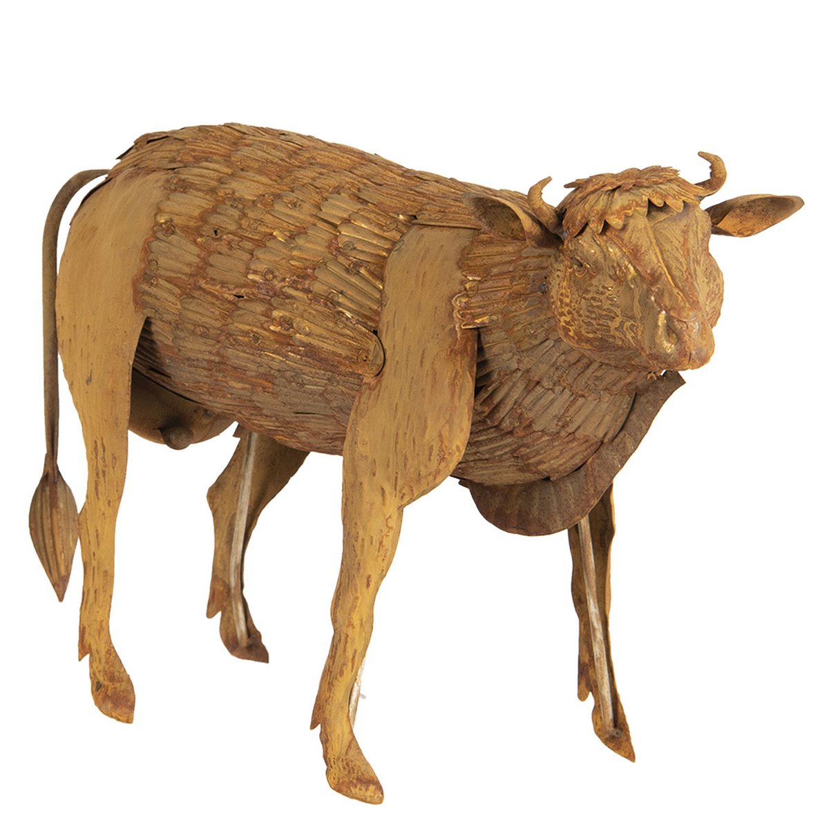 Clayre & Eef - Decoratief figuur 'Koe' (Bruin, 42cm)