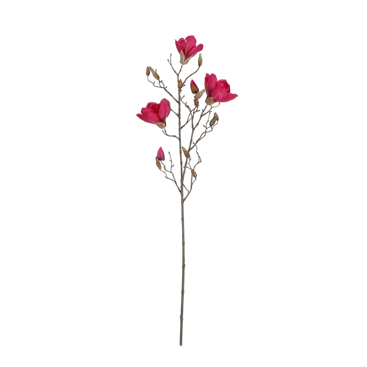 Mica Decorations - Magnolia Kunstbloem - H88 cm - Donkerroze