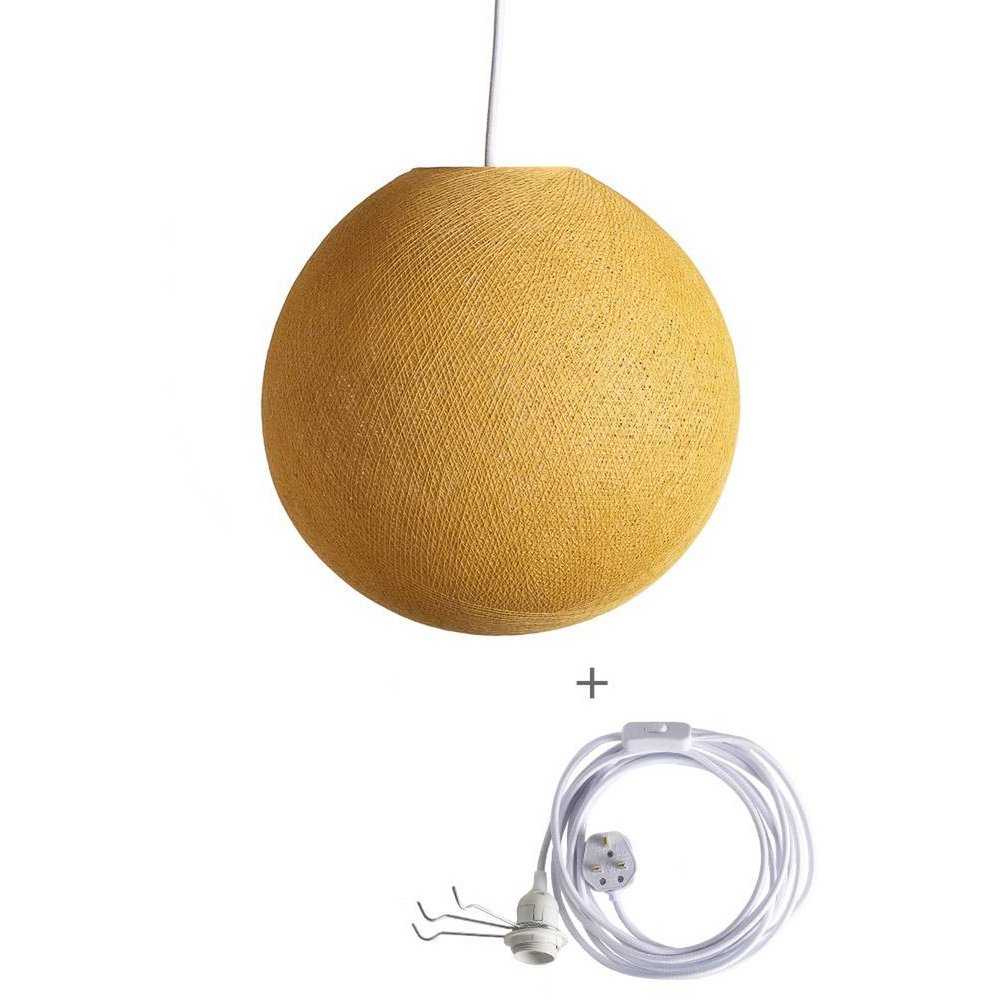 Cotton Ball Lights - Wandering Lamp - Mustard - 25 cm (S)