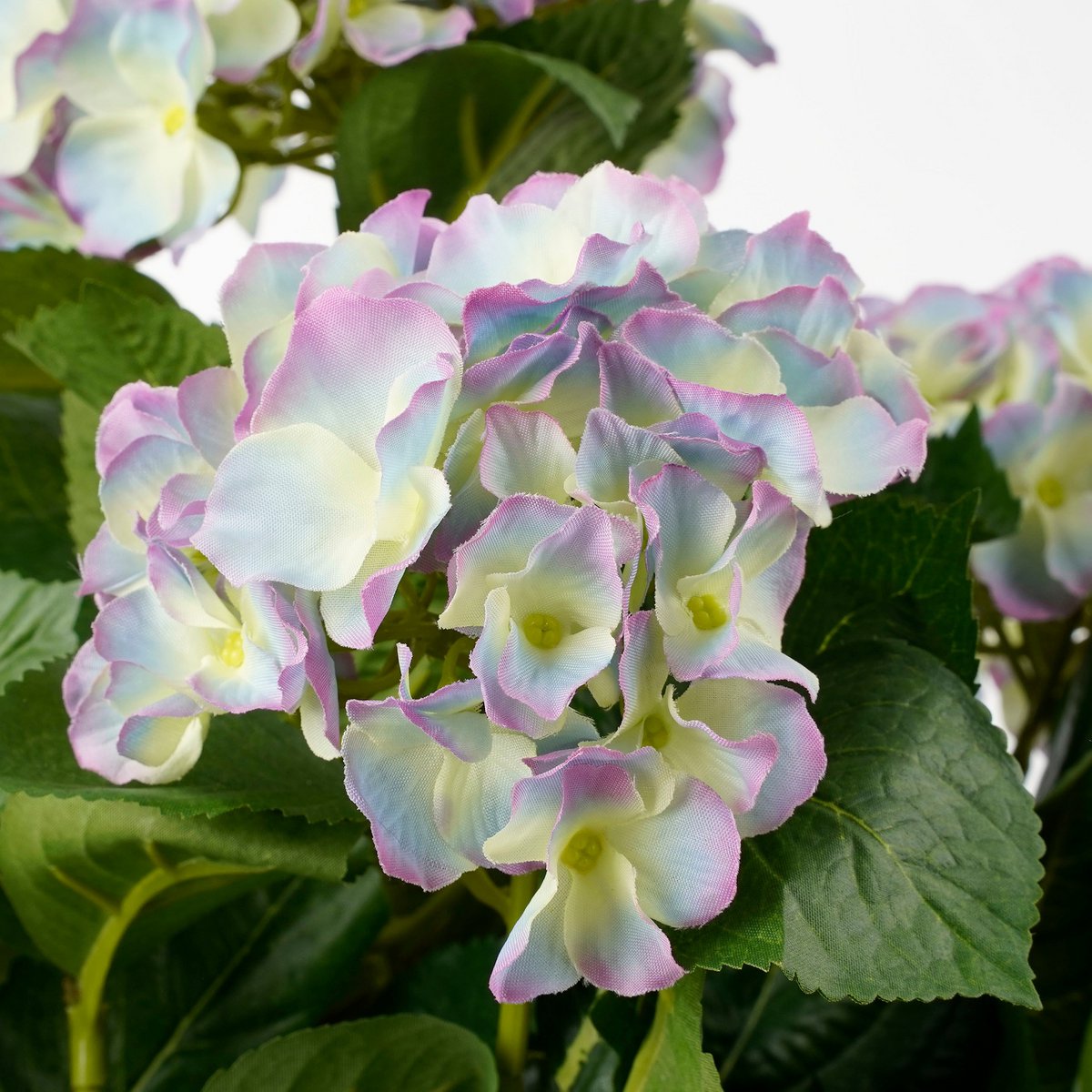 Mica Decorations - Hortensia Kunstplant in Bloempot Stan - H45 x Ø45 cm - Lichtpaars