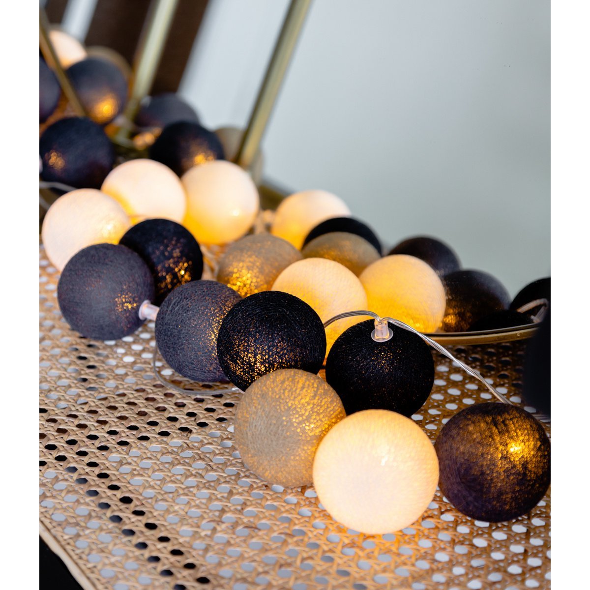 Cotton Ball Lights - Indoor regular Lichtslinger - Raw - 35 cotton balls