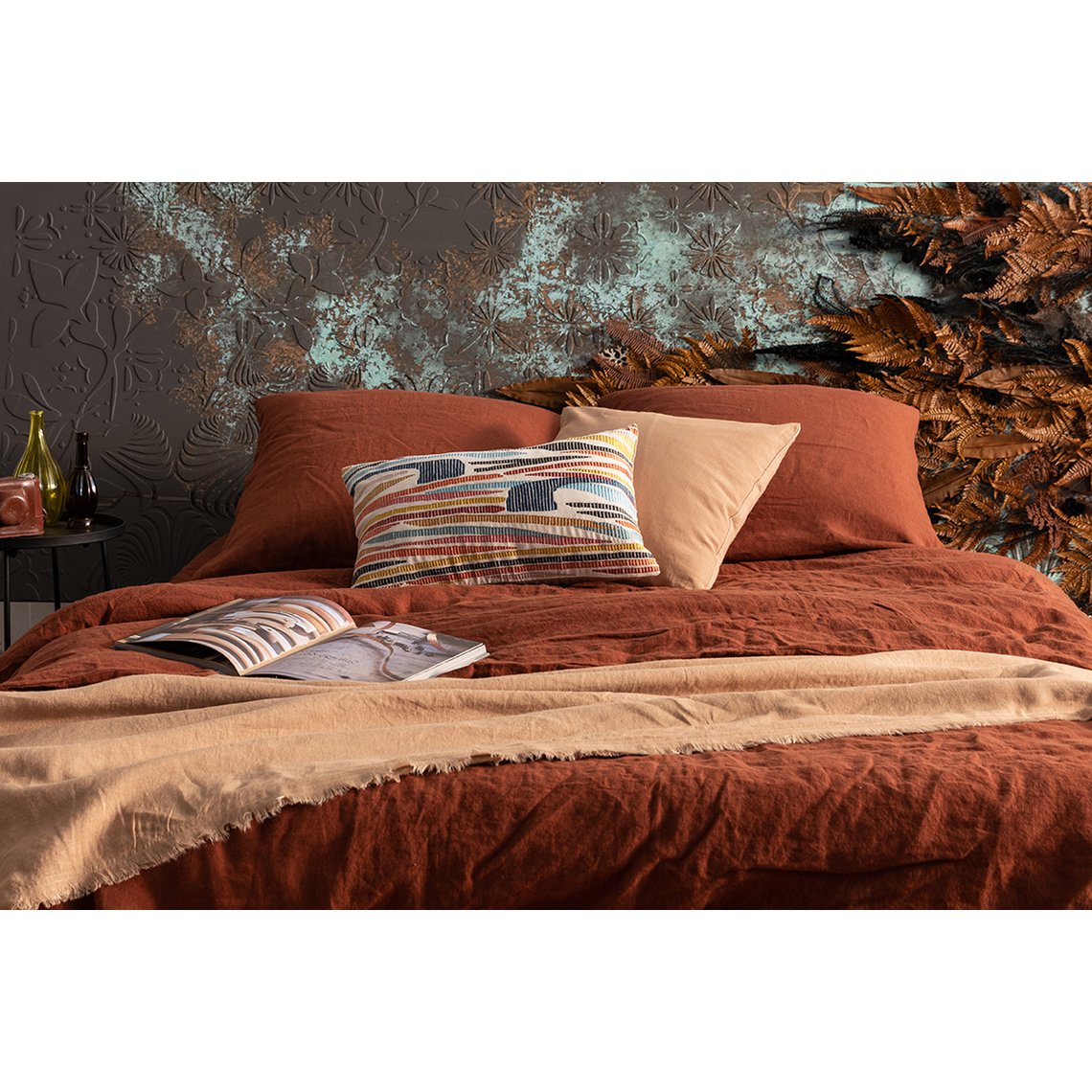 VIVARAISE - Zeff nomadische plaid Caramel 130 x 180