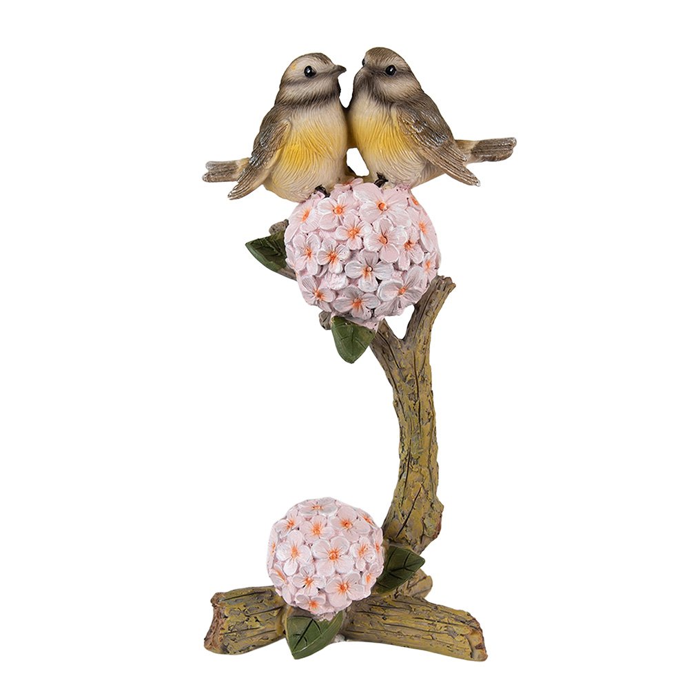 Clayre & Eef - Decoratief figuur 'Vogels' (19cm)