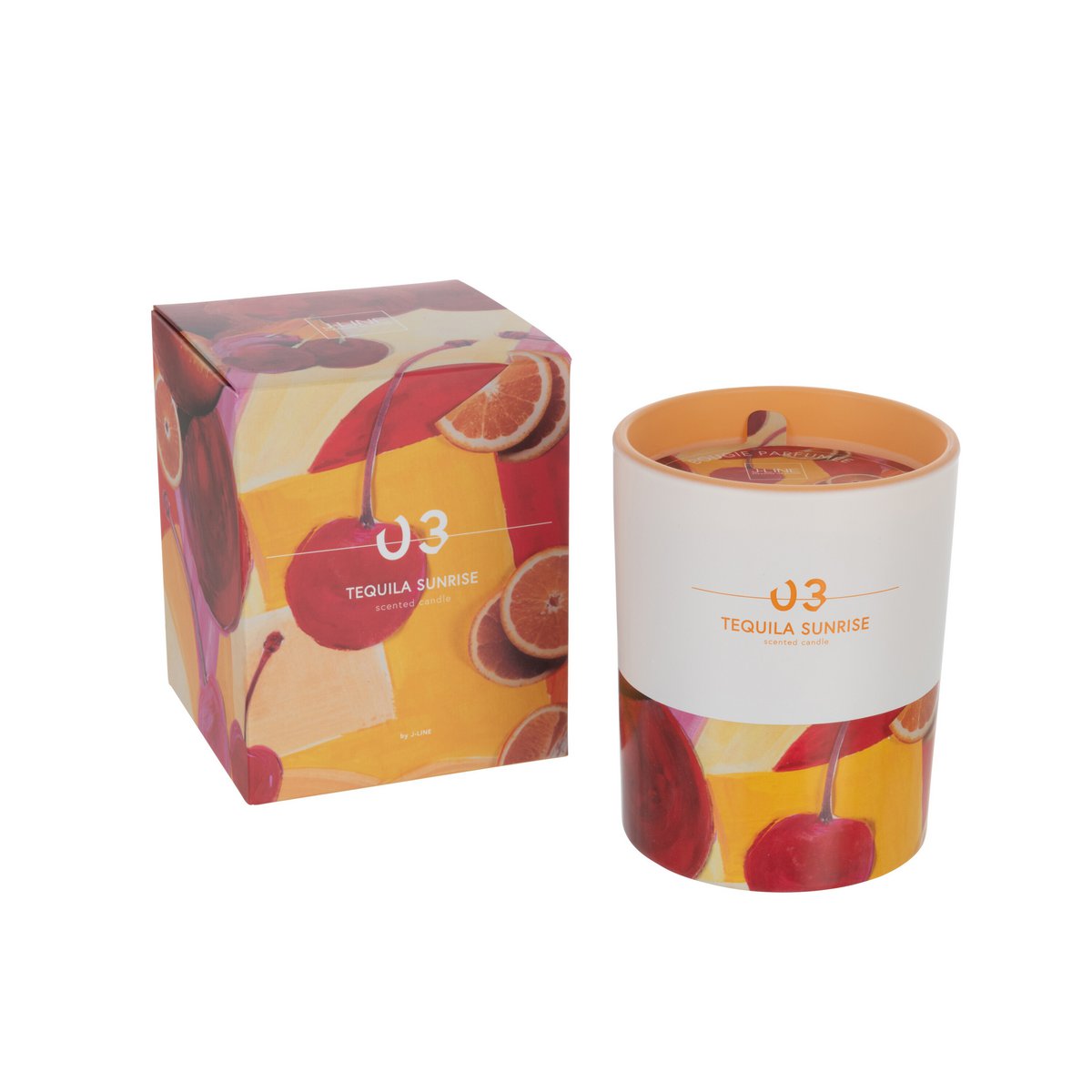 J-Line - Kaars Tequila Sunrise - L - 70U