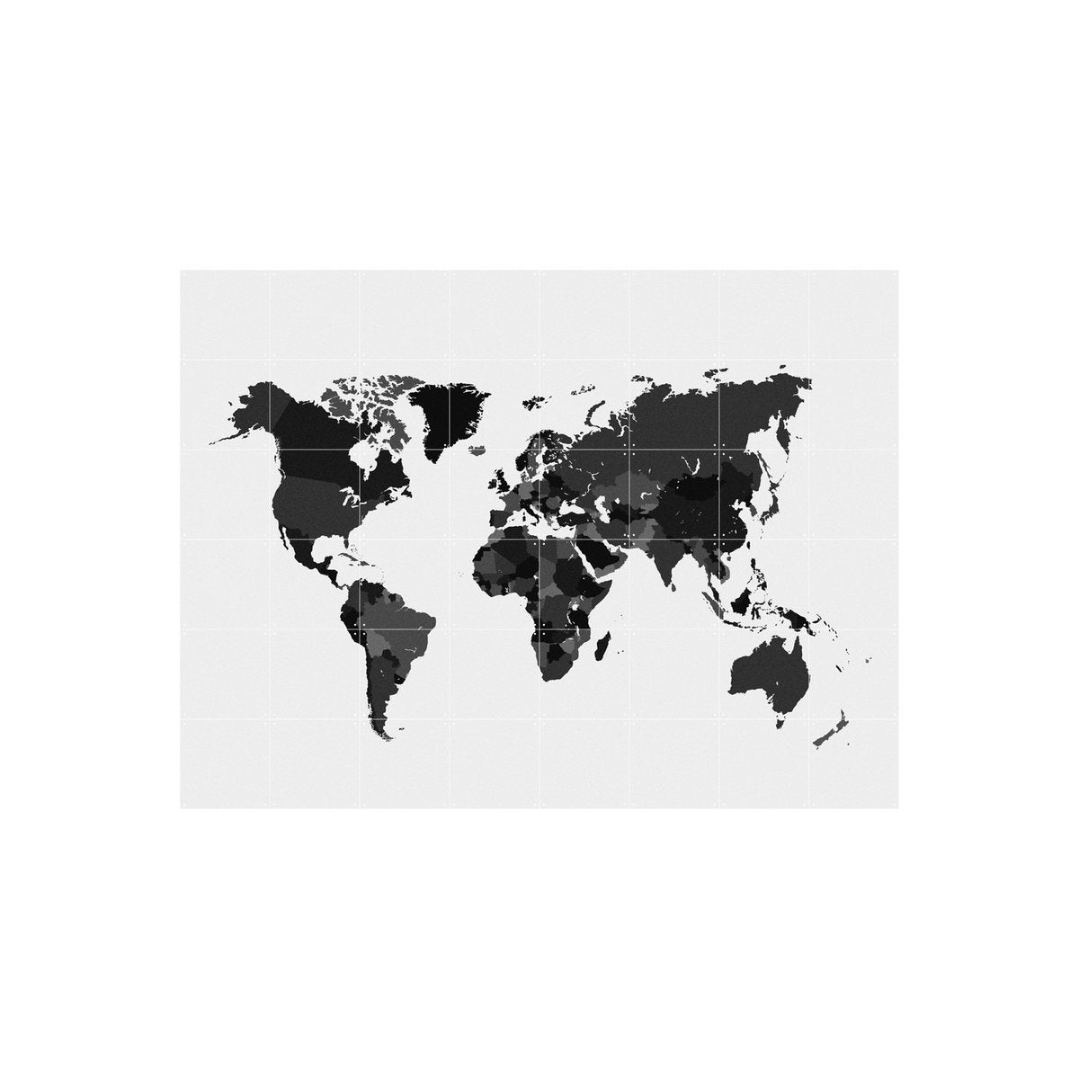 IXXI - The World zwart-wit Wall art - Poster - Wanddecoratie - L - 160x120 - black, white