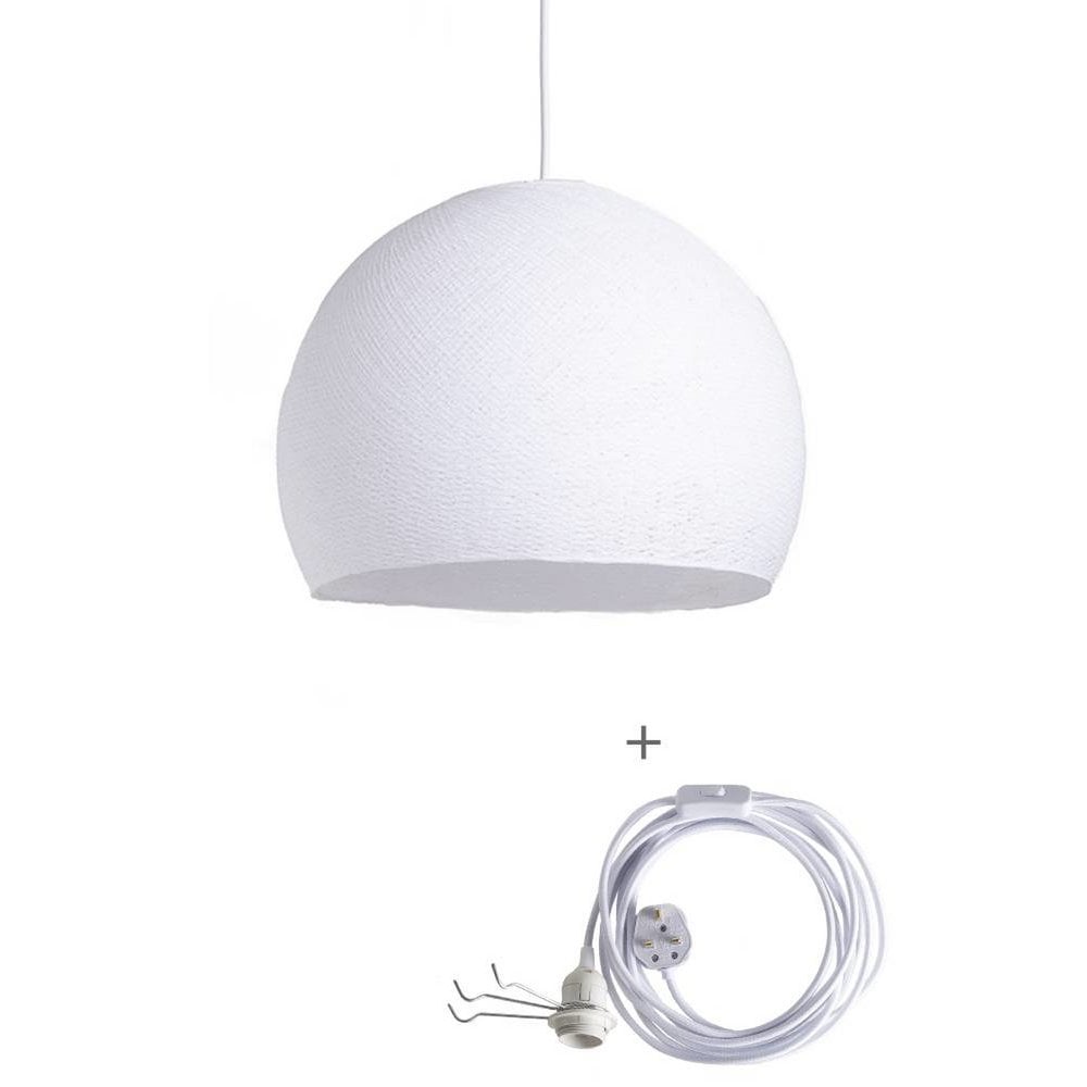 Cotton Ball Lights - Wandering Lamp Driekwart - White - 41 cm (XL)