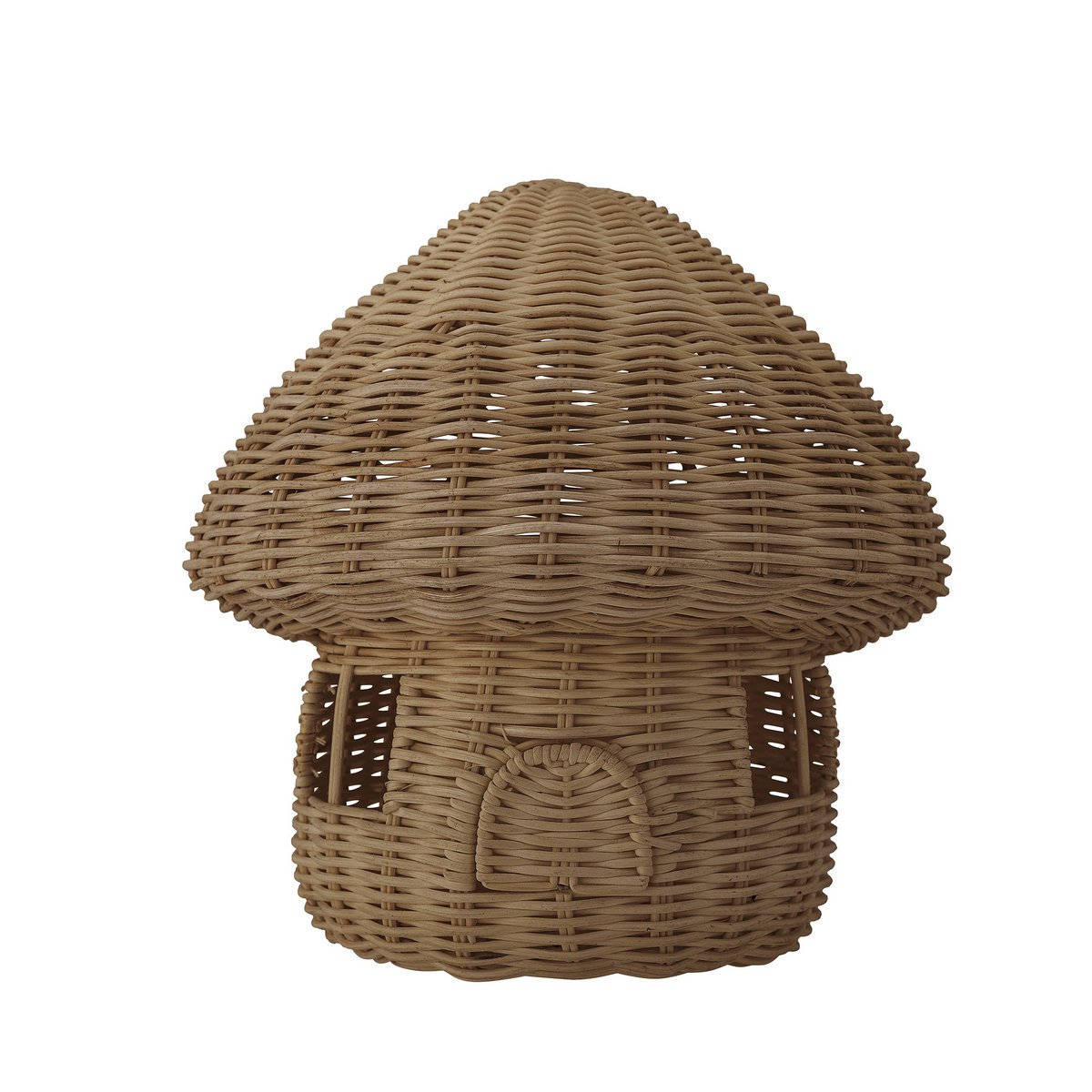 Bloomingville Mini - Dodi poppenhuis met deksel, bruin, rotan