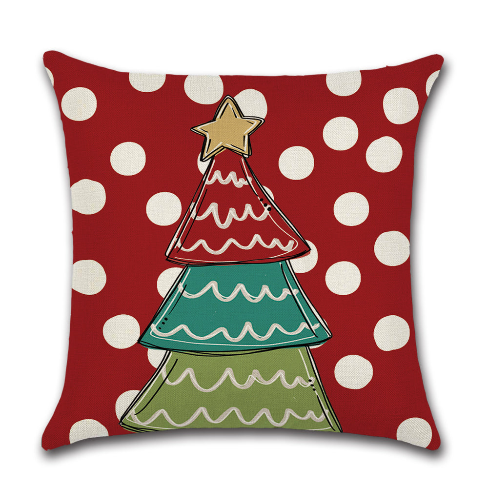 By Javy - Kussenhoes Kerst - Kerstboom in sneeuw