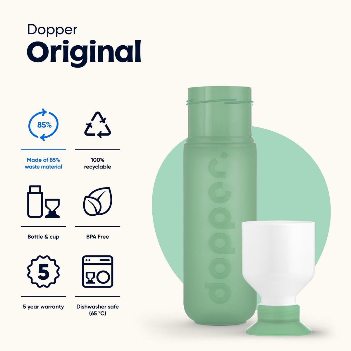 Dopper Originele Herbruikbare Waterfles - Neon Light Collectie Mixbox (4x3 stuks)