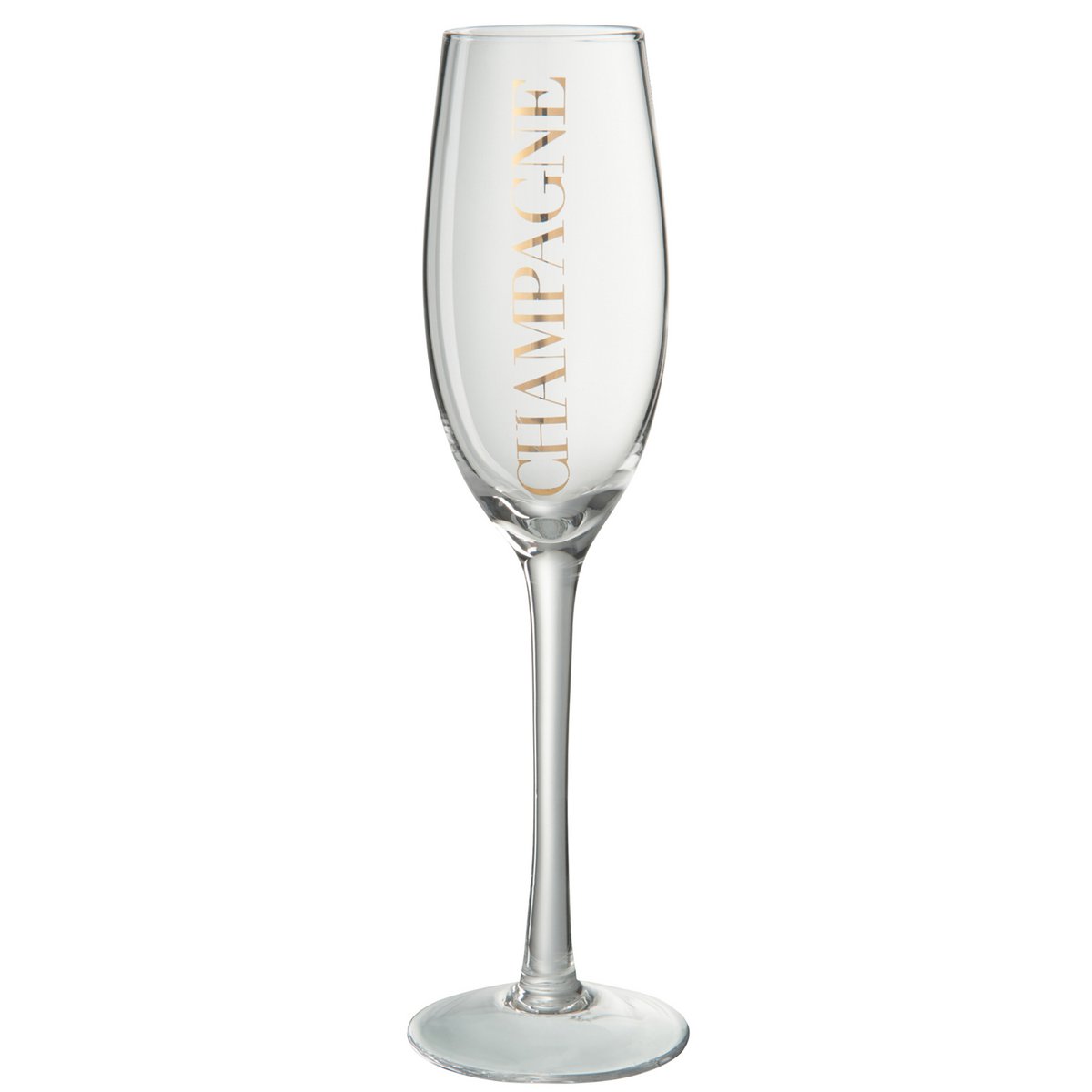 J-Line - Champagneglas Met Opschrift - Glas - Goud