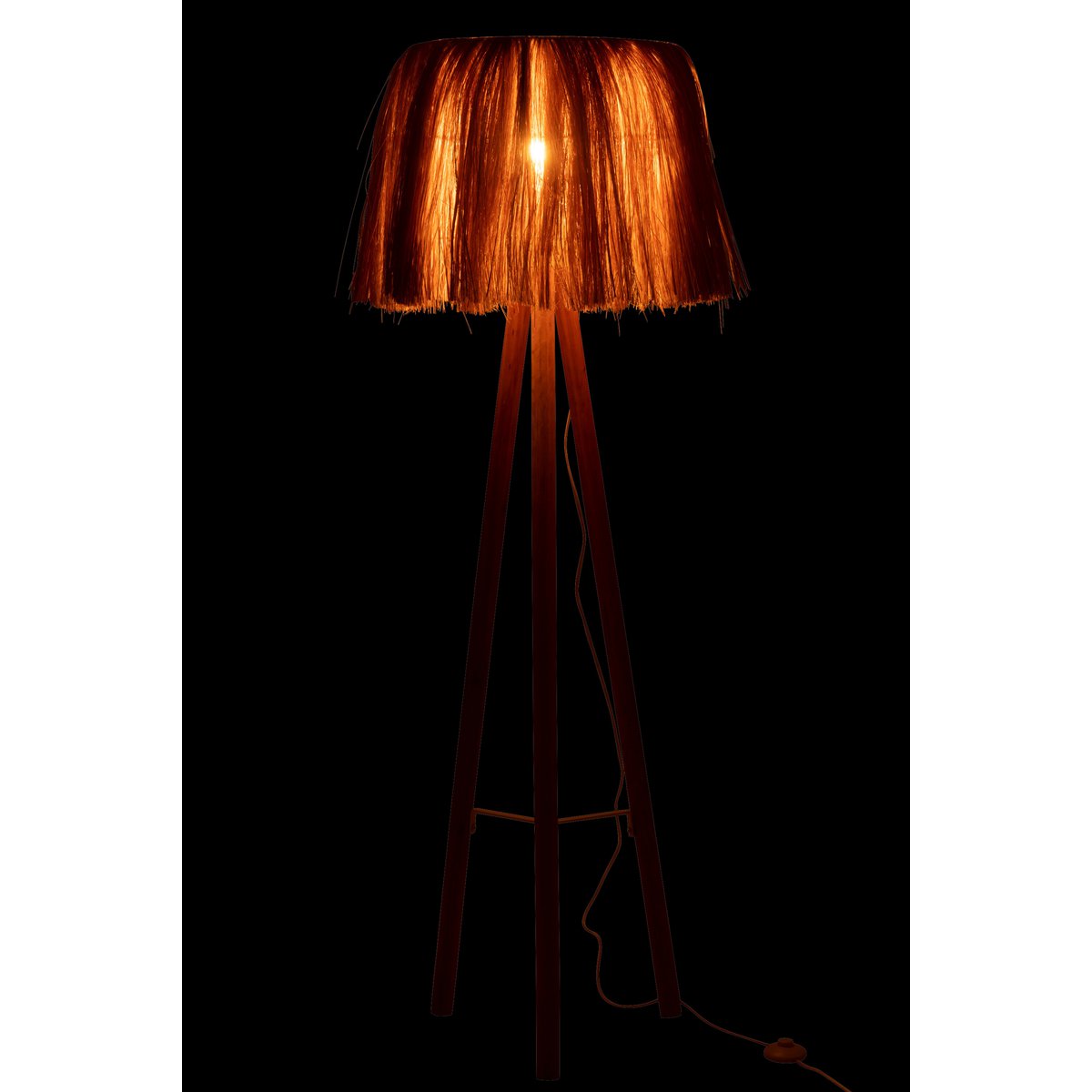 J-Line - Staande lamp 'Bahamas' (Hout, Naturel)