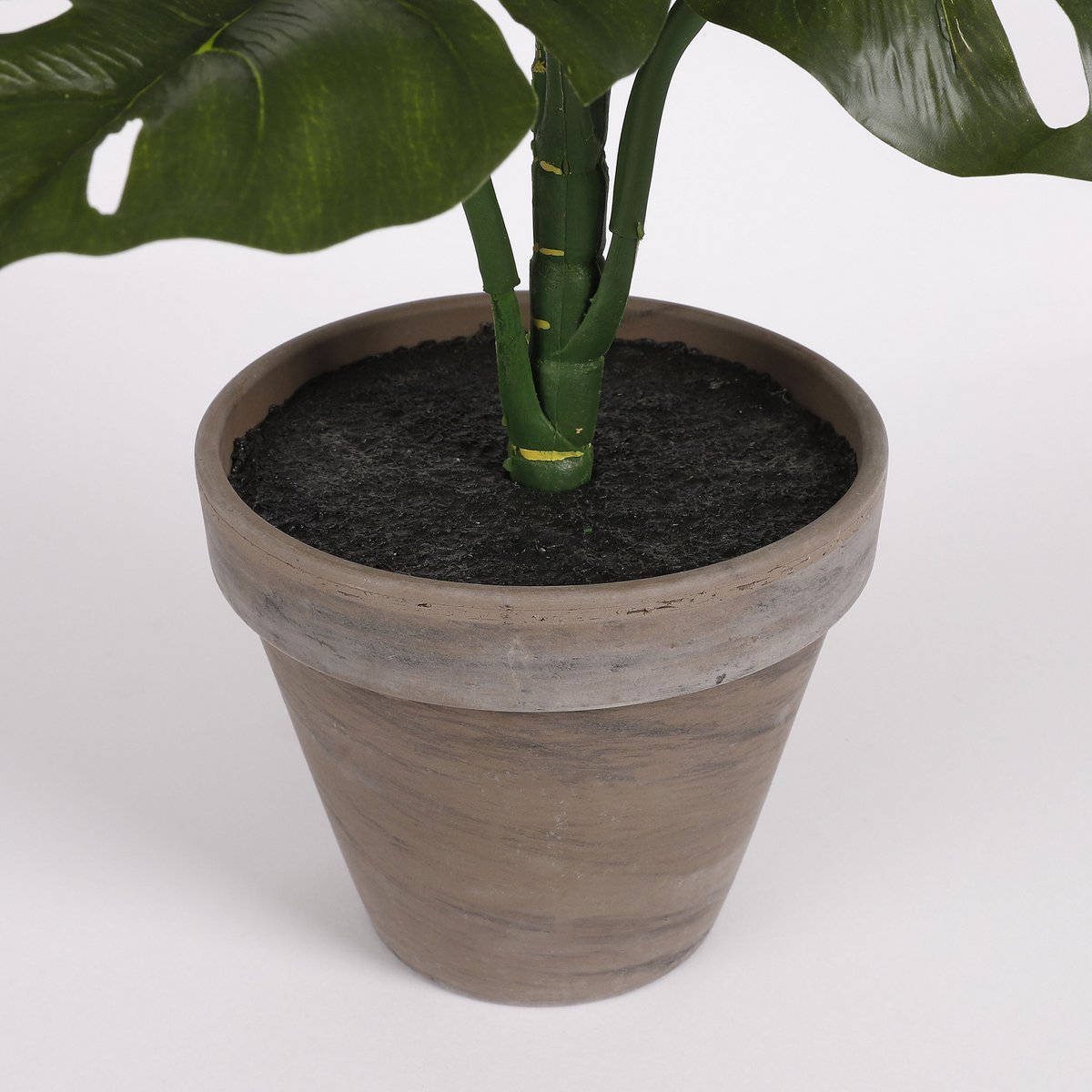 Mica Decorations - Monstera Kunstplant in Bloempot Stan - H48 x Ø39 cm - Groen