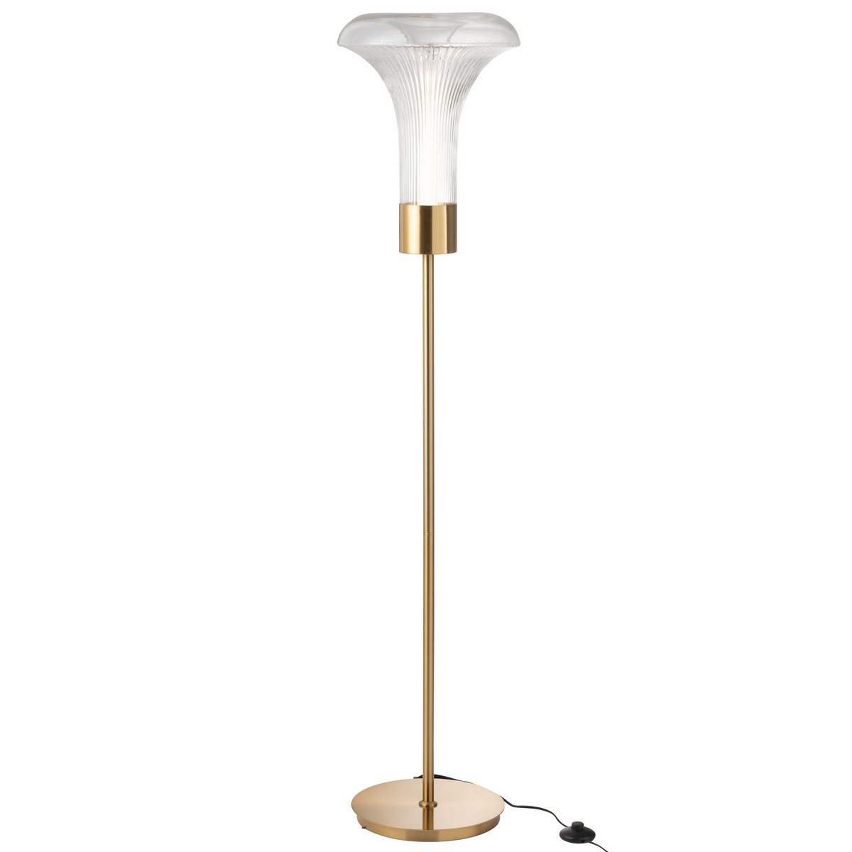 J-Line - Staanlamp LED Goud Metaal Transparant