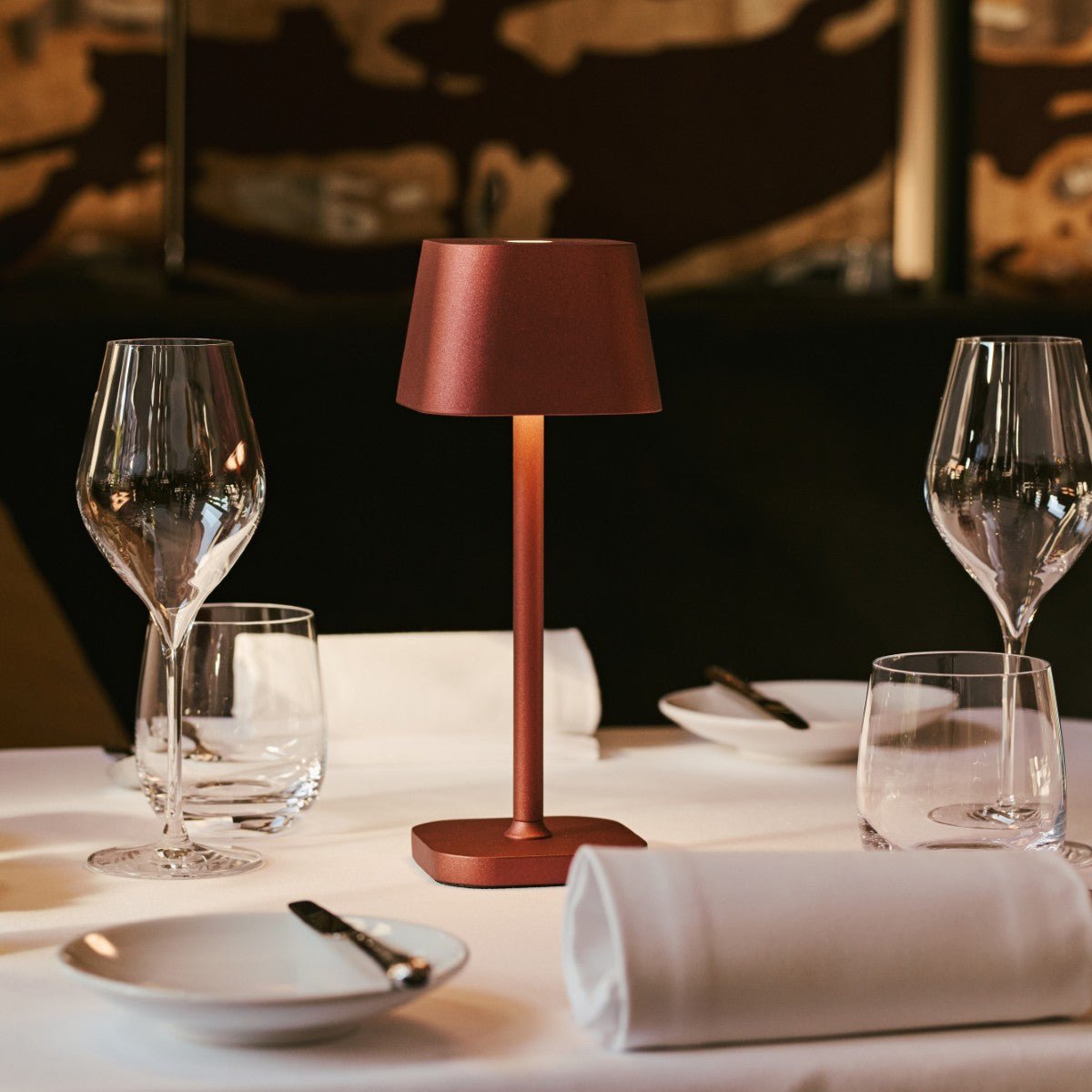 Tavellio-Amsterdam - Ava Bronze - Oplaadbare tafellamp | Stijlvol, draadloos en dimbaar