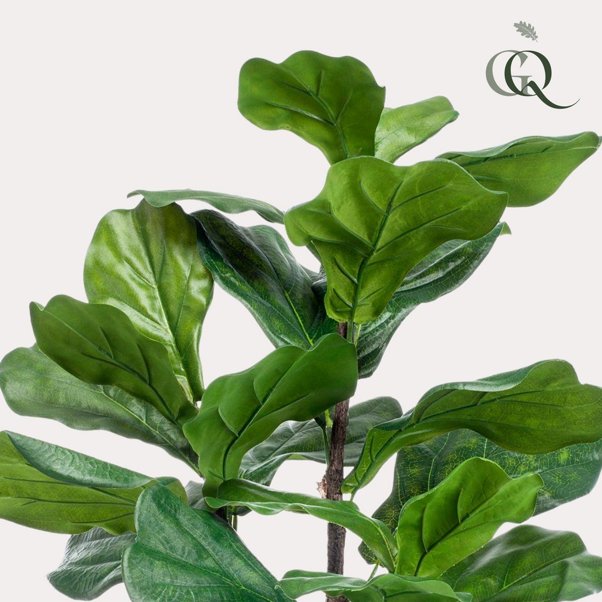 Green BoutiQ - Kunstplant - Ficus Lyrata - Tabaksplant - 90 cm