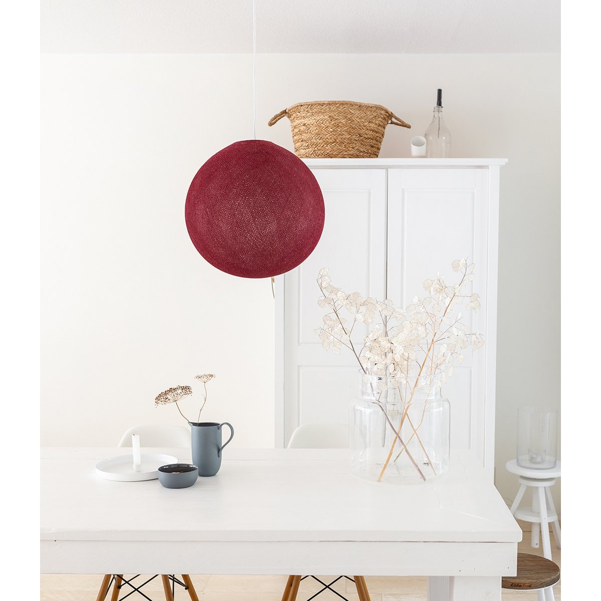 Cotton Ball Lights - Hanglamp - Dark Red - XL (41cm)