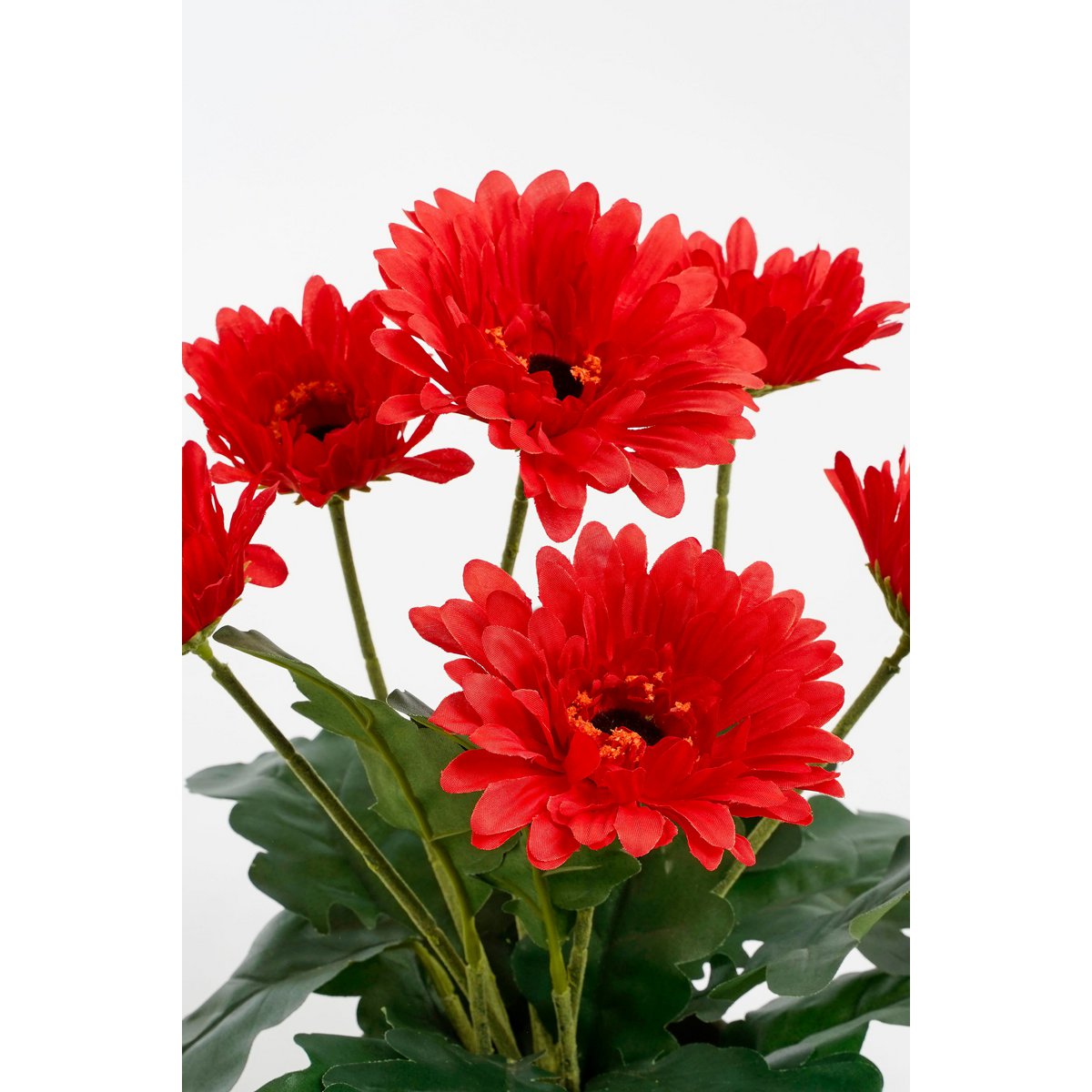 Mica Decorations - Gerbera Kunstplant in Bloempot Stan - H35 x Ø30 cm - Rood