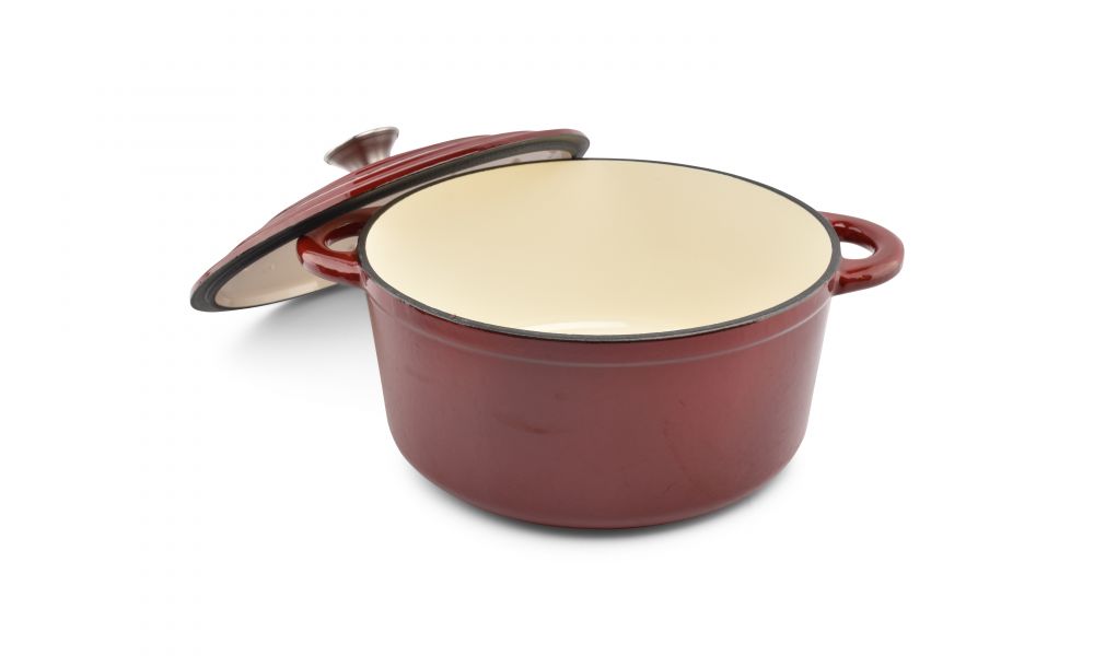 Salt&Pepper - Gietijzeren kookpot 'Ferno' (26cm, Rood)