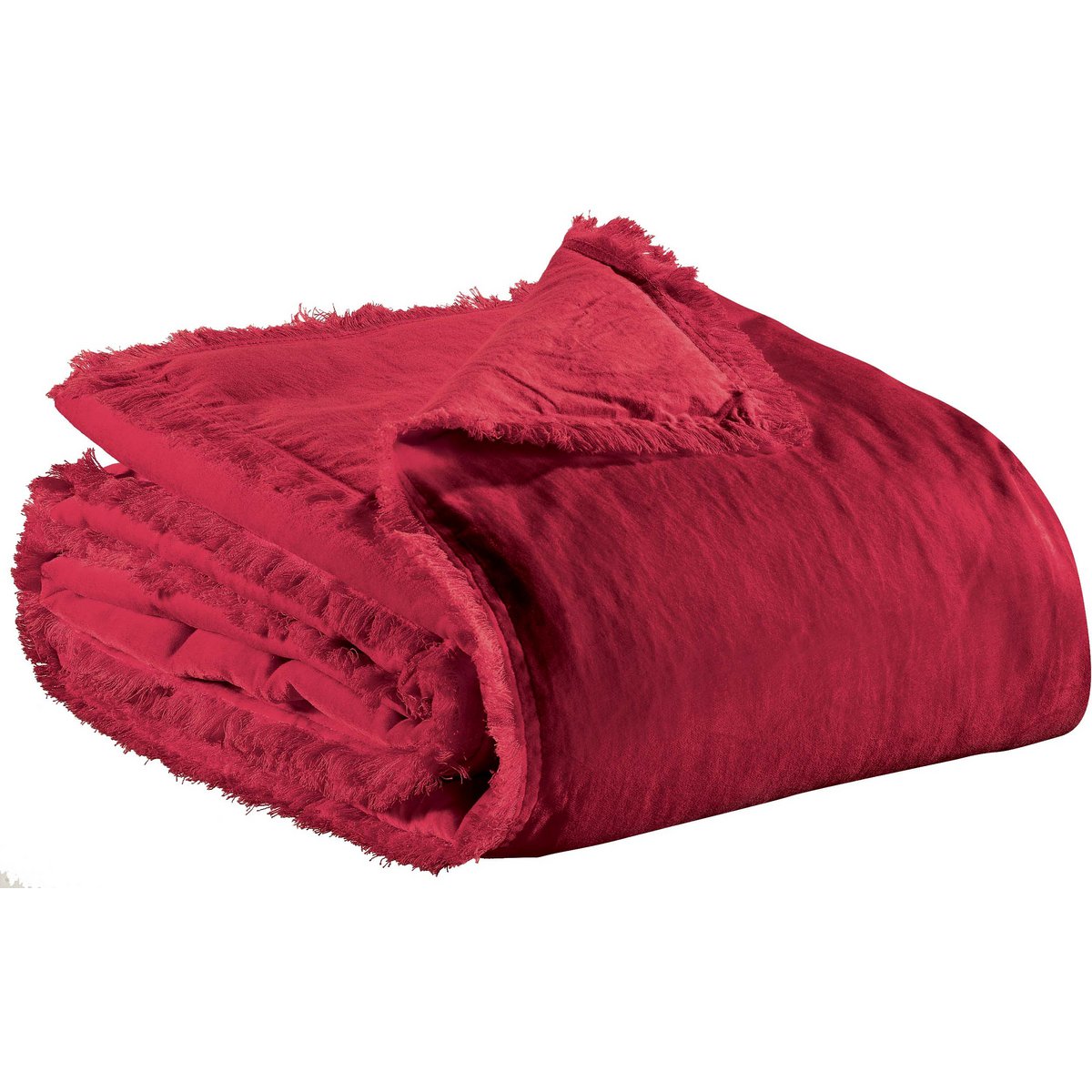 VIVARAISE - Plain throw Fara Ruby 135 x 200